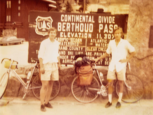 Bill Simons of Cycling San Antonio rode cross country, Summer 1973