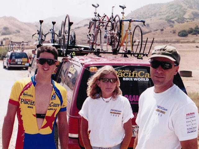 Bill & Bonnie Simons of Cycling San Antonio at Race Across America (RAAM), Summer 1995